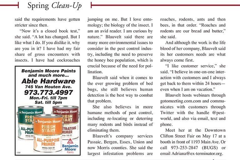 Pest Control and Prevention  — Spring Clean Up Story Page 3  in Clifton, NJ