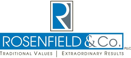 The logo for rosenfield & co. traditional values extraordinary results