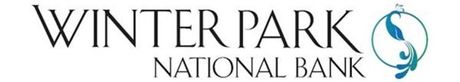 A logo for winter park national bank with a bird on it