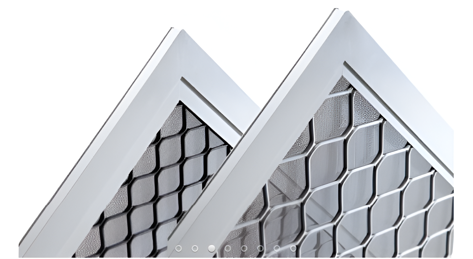 Two Silver Security Window Screens With Diamond-patterned Mesh — All Security Screens & Repairs In Bungalow, QLD