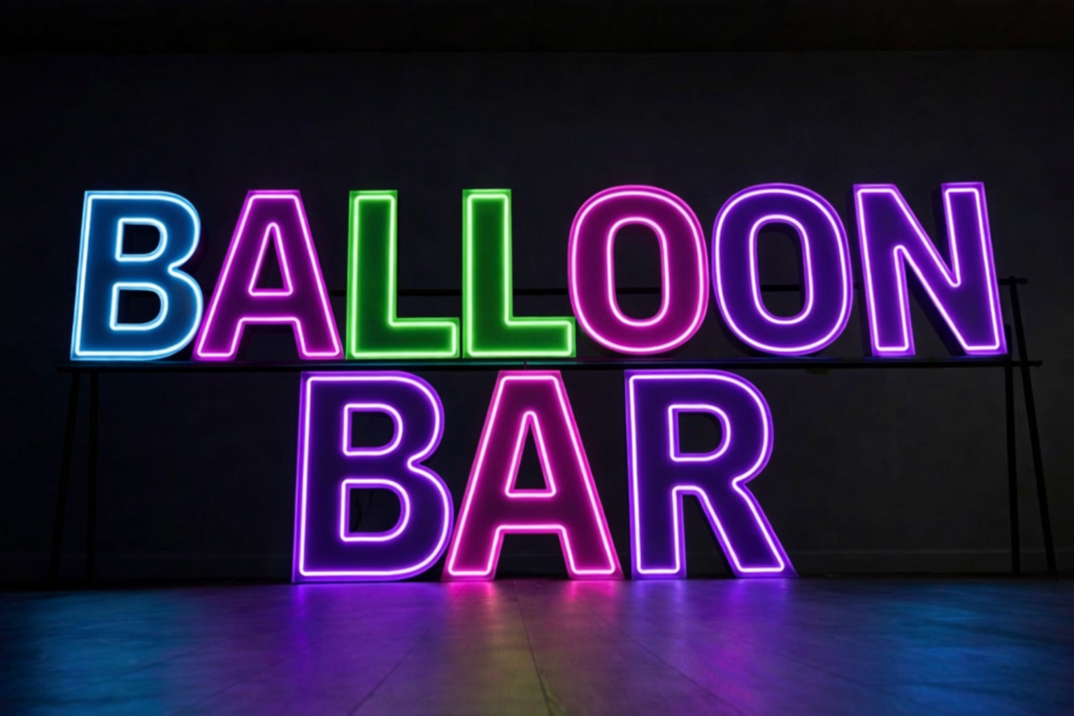 Neon sign displaying