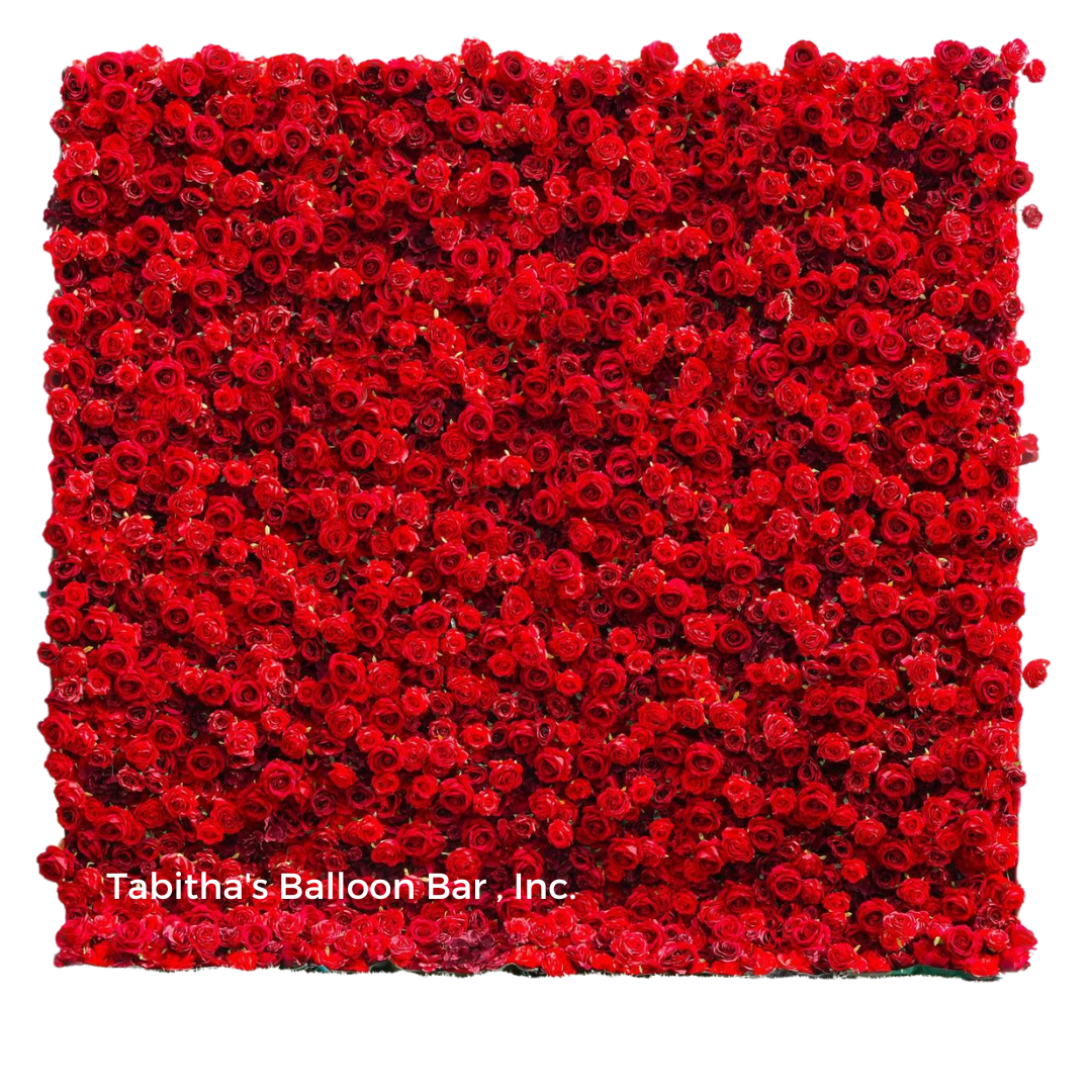 a square of red roses says tabitha 's balloon bar inc.