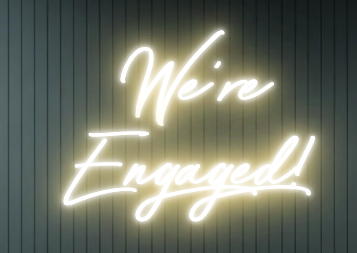 A neon sign that says