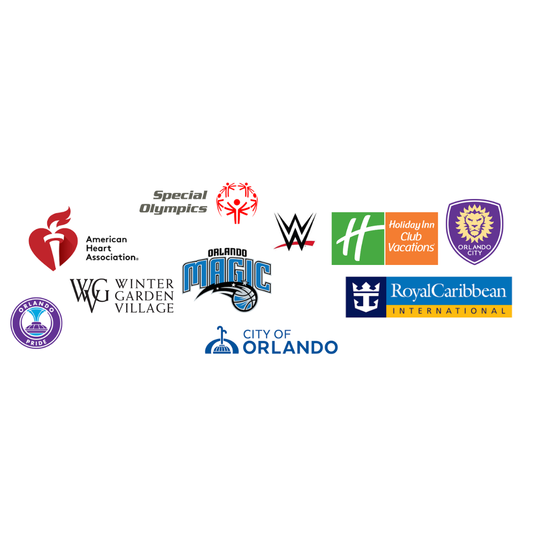 A group of logos including one for the city of orlando