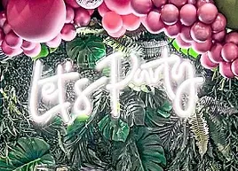 a neon sign that says