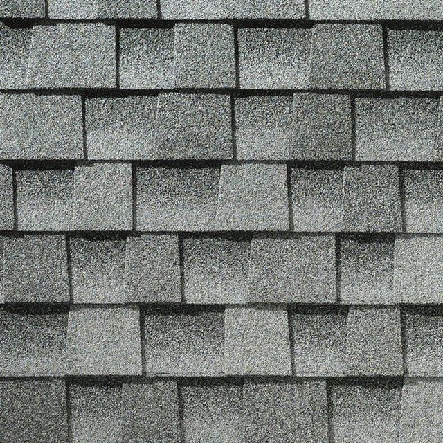 Bardeaux de toiture en asphalte gris à motif horizontal répétitif