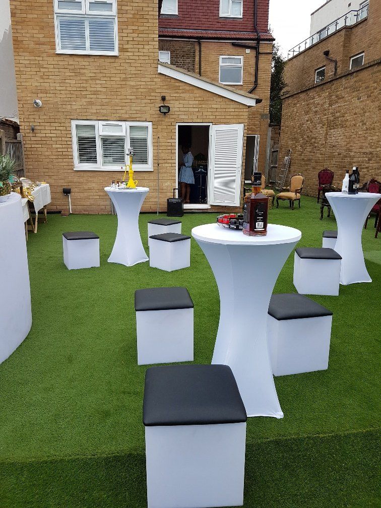 masterclass set up in clients garden