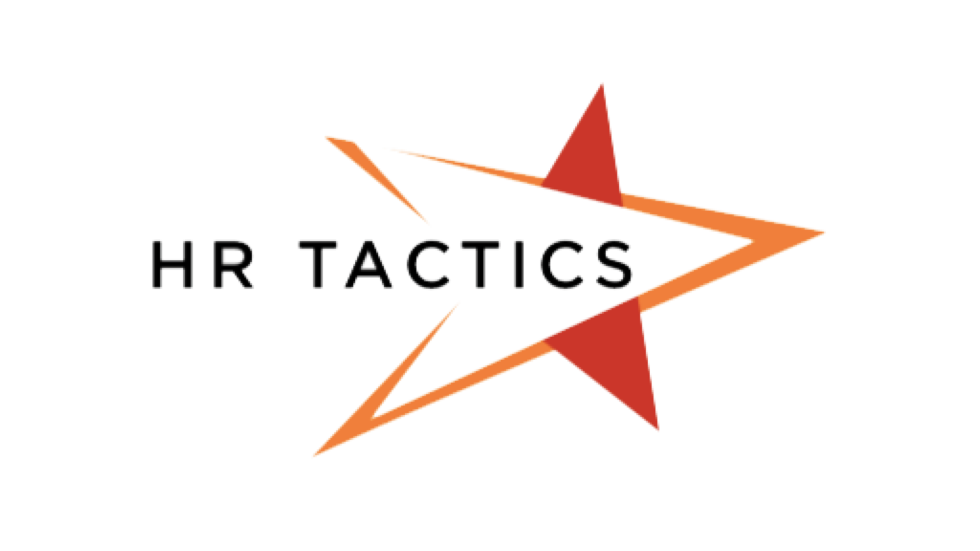 A logo for hr tactics with a star in the middle