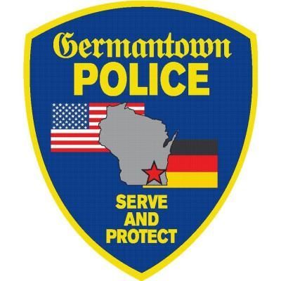 A germantown police patch that says serve and protect