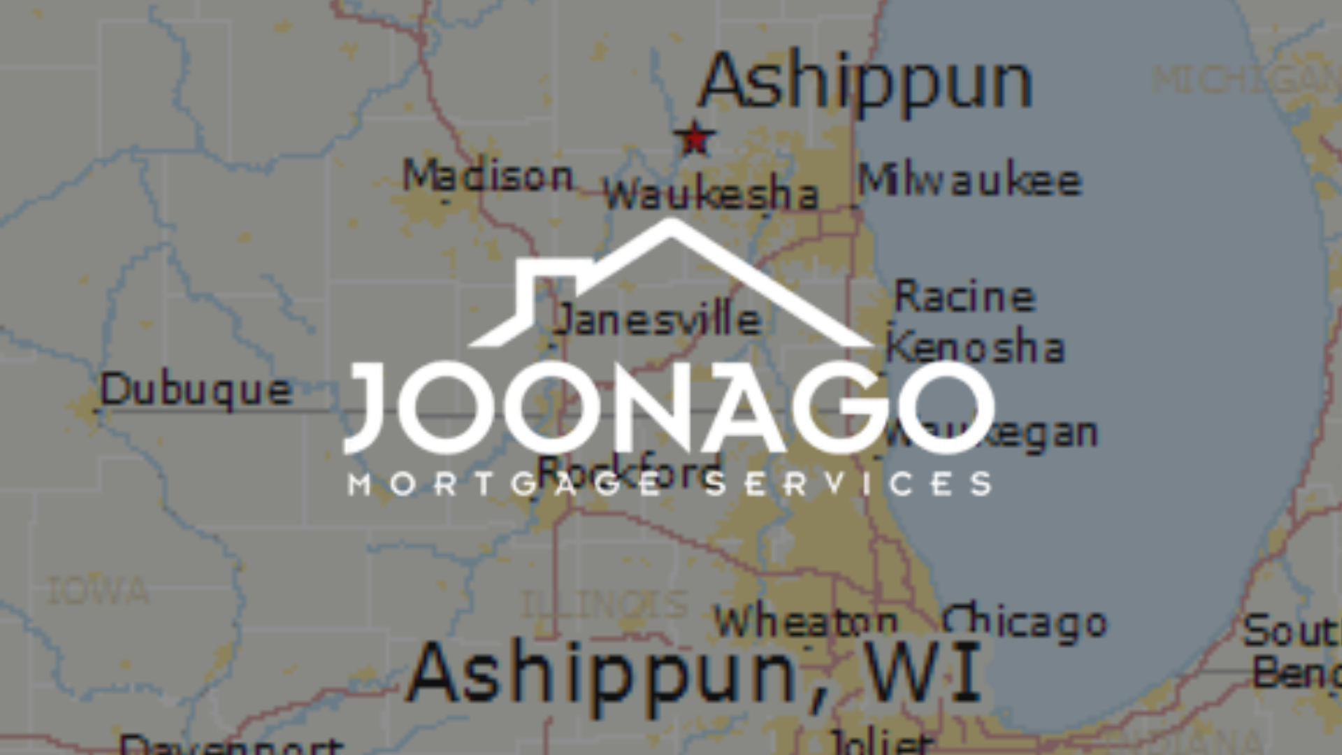 Map of Wisconsin and Illinois with