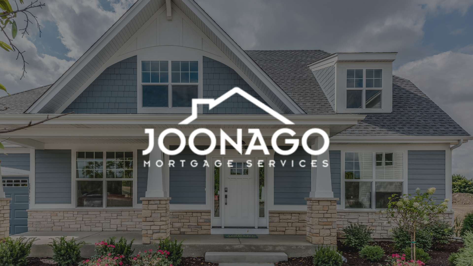 A picture of a house with a logo for joonago mortgage services.
