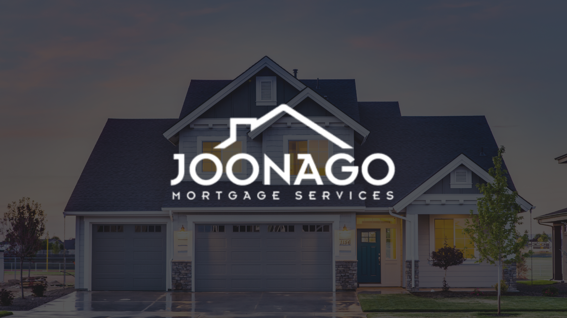 A picture of a johnson creek wi house with a logo for joonago mortgage services.