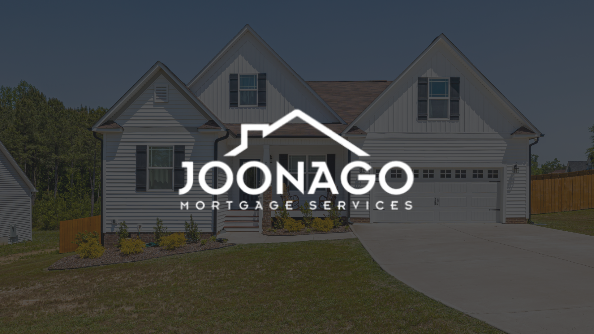 A picture of a house with a logo for joonago mortgage services.