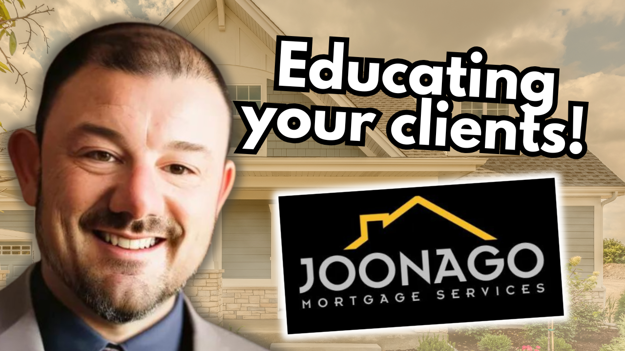 joe huljak in front of a house with the words educating your clients