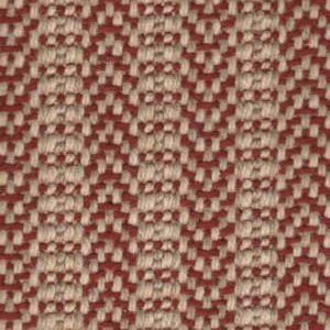 Red and beige herringbone weave textile.