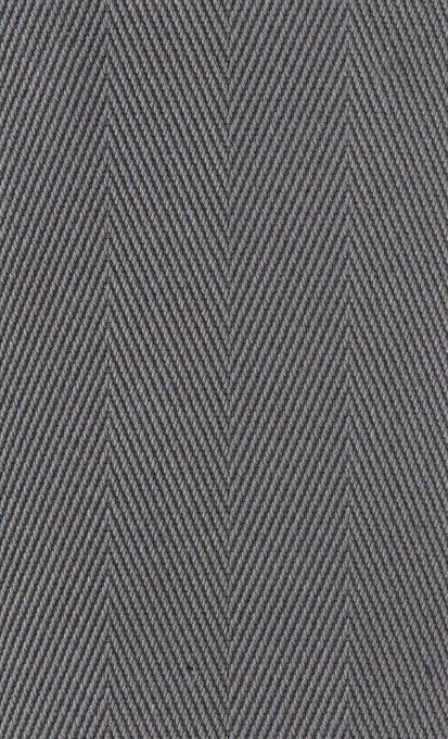 Gray herringbone fabric.