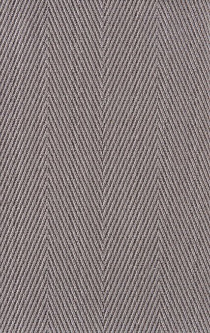 Close-up of gray herringbone fabric texture.