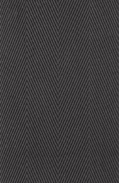 Dark gray herringbone fabric.