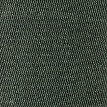 Close-up of dark green denim fabric texture.