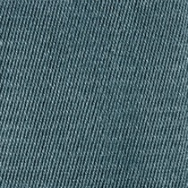 Close-up of blue denim fabric, showing diagonal weave texture.