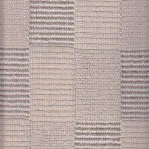 Beige woven fabric with horizontal and vertical striped pattern.