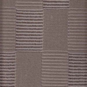 Textured, taupe-colored fabric with a checkered pattern of alternating smooth and ribbed squares.