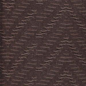 Brown fabric with repeating, wavy linear pattern.