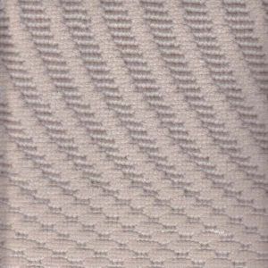 Textured, off-white fabric with a repeating diagonal pattern of light gray, abstract shapes.