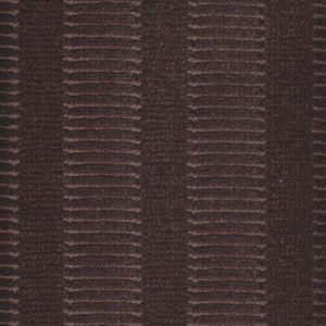 Dark brown fabric with vertical, raised stripe pattern.