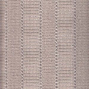 Beige fabric with vertical, ribbed texture and horizontal stitching.