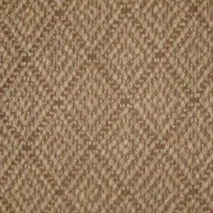 Brown carpet with a repeating chevron pattern.