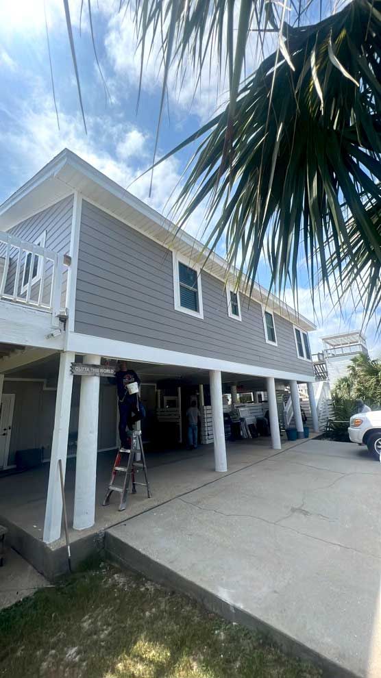 A house with new siding.