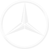 Mercedes-Benz logo: White three-pointed star inside a white circle.