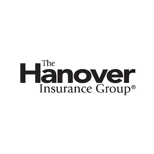 The Hanover Insurance Group logo: Black text on white background.