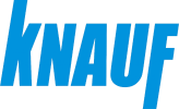 Een blauw Knauf-logo op een witte achtergrond.