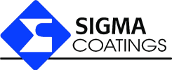 Het logo van sigma coatings is een blauwe ruit met daarop as.