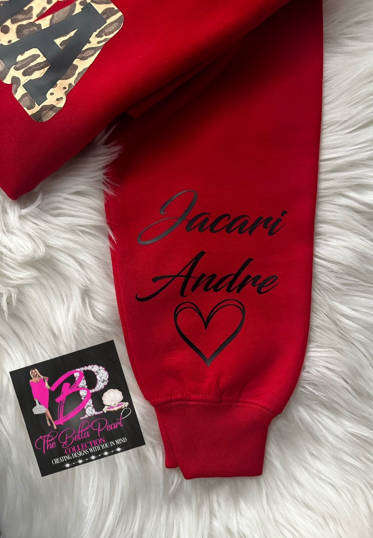 A red shirt with the word mama on it