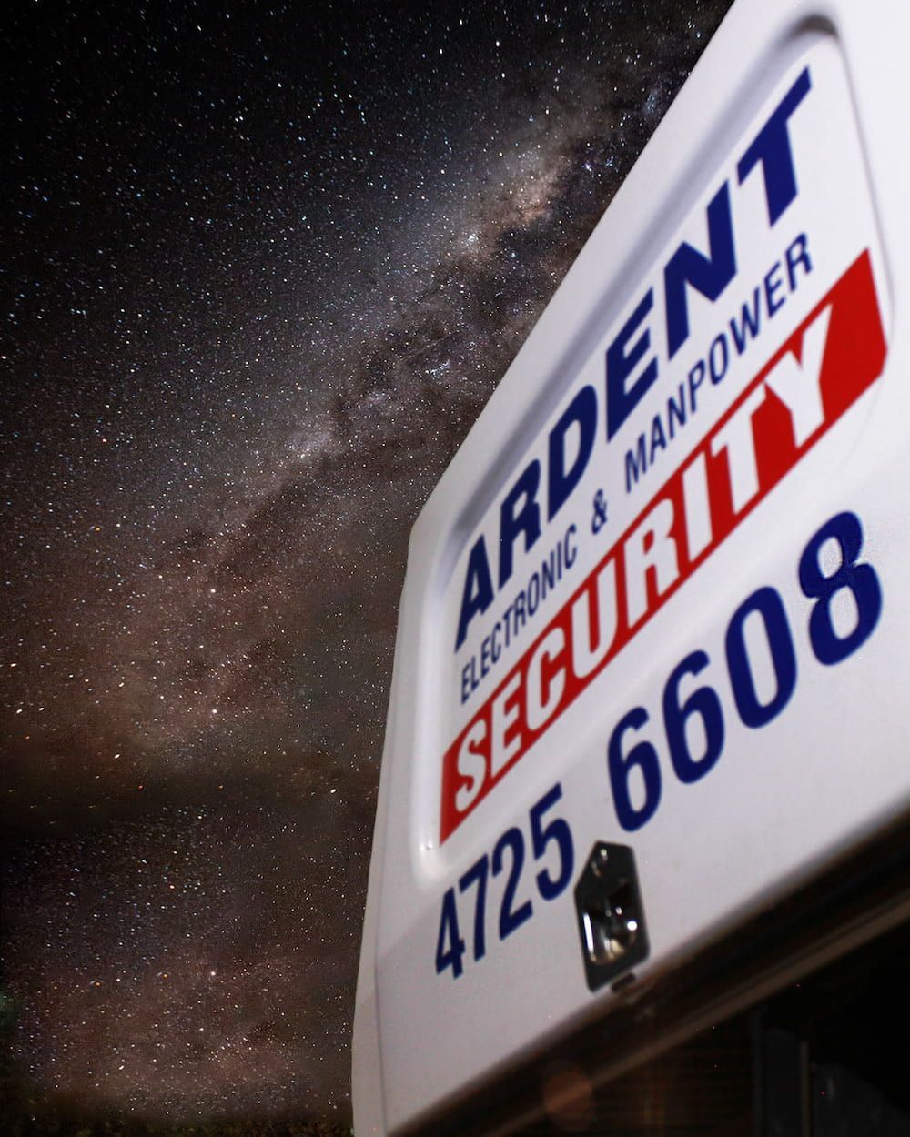 Company Vehicle with Night Sky in the Background — Security in Townsville