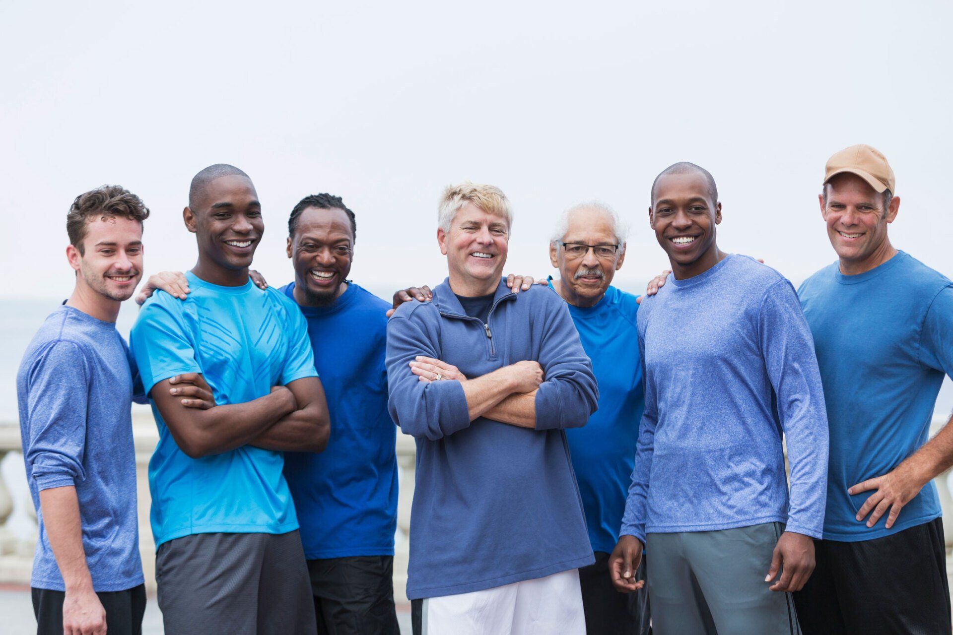 Group Of Happy Men With Blue Shirt | Little Rock, AR | Serenity Park Recovery Center