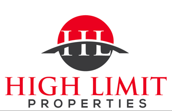 A red and black logo for high limit properties