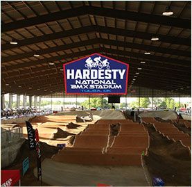 A picture of the hardesty national bmx stadium