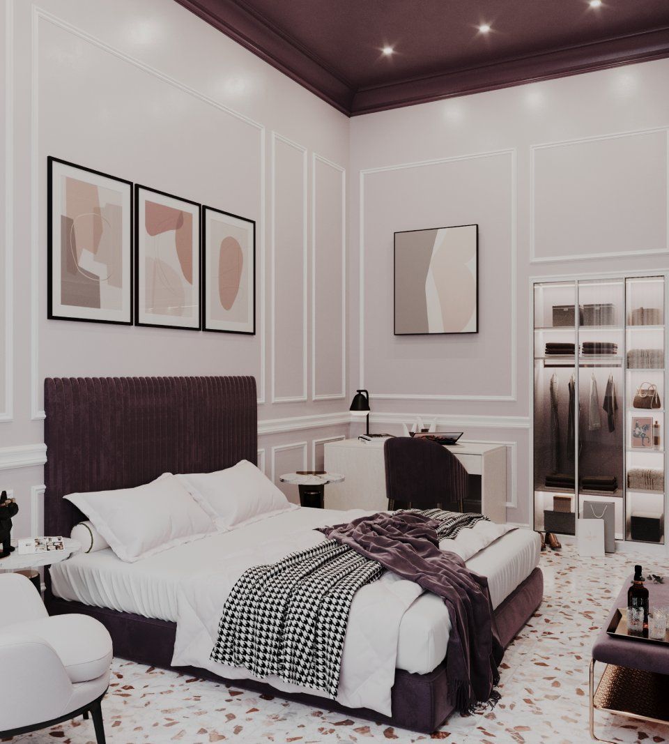 parete con effetti decorativi in gesso