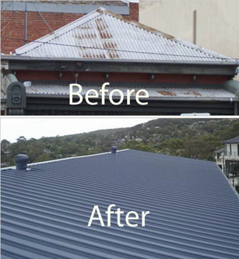 Before and after of newly repaired roof | Dandenong, VIC | Roofplus