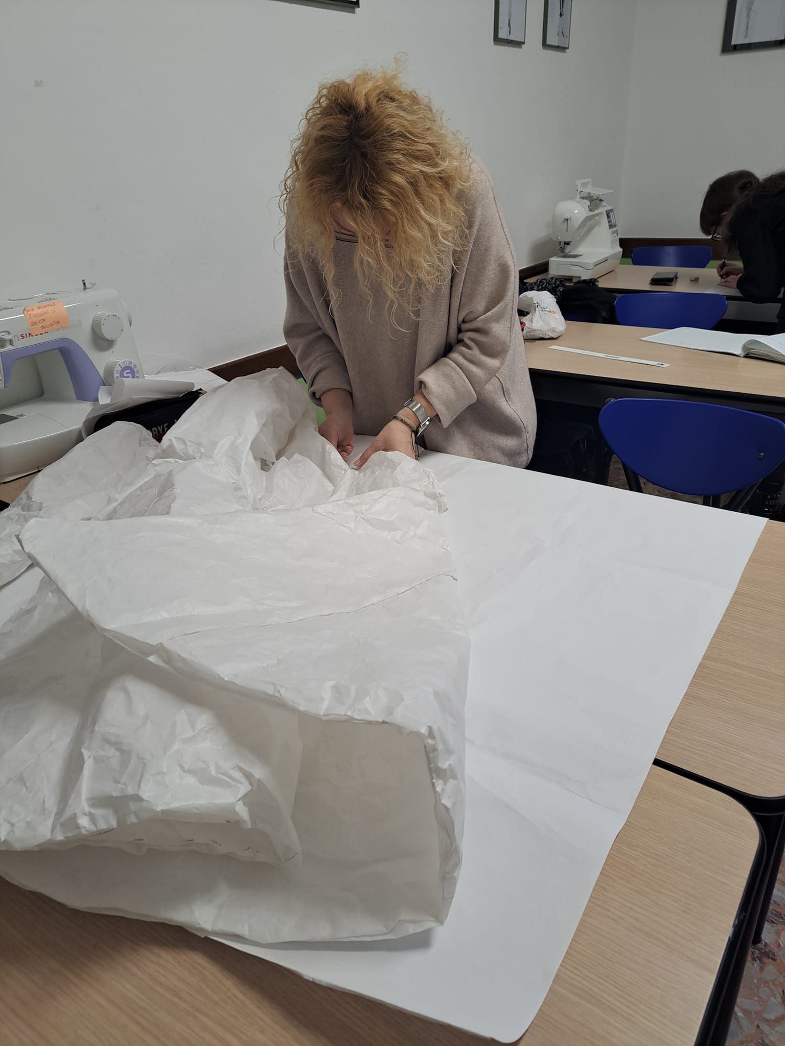 allieva durante la lezione