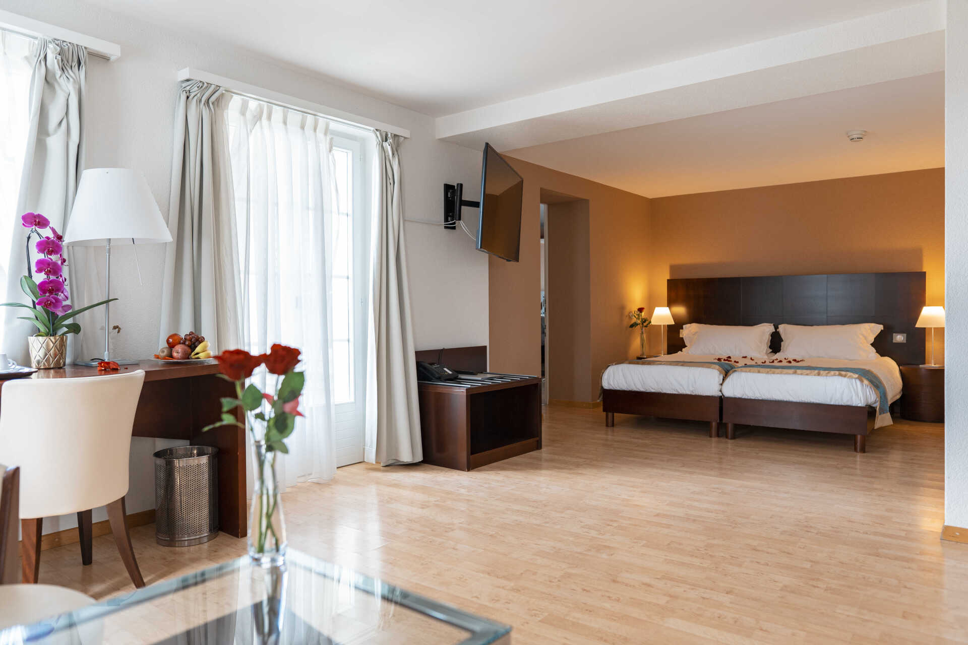 Chambre suite Swiss Hotel la Couronne à Avenches