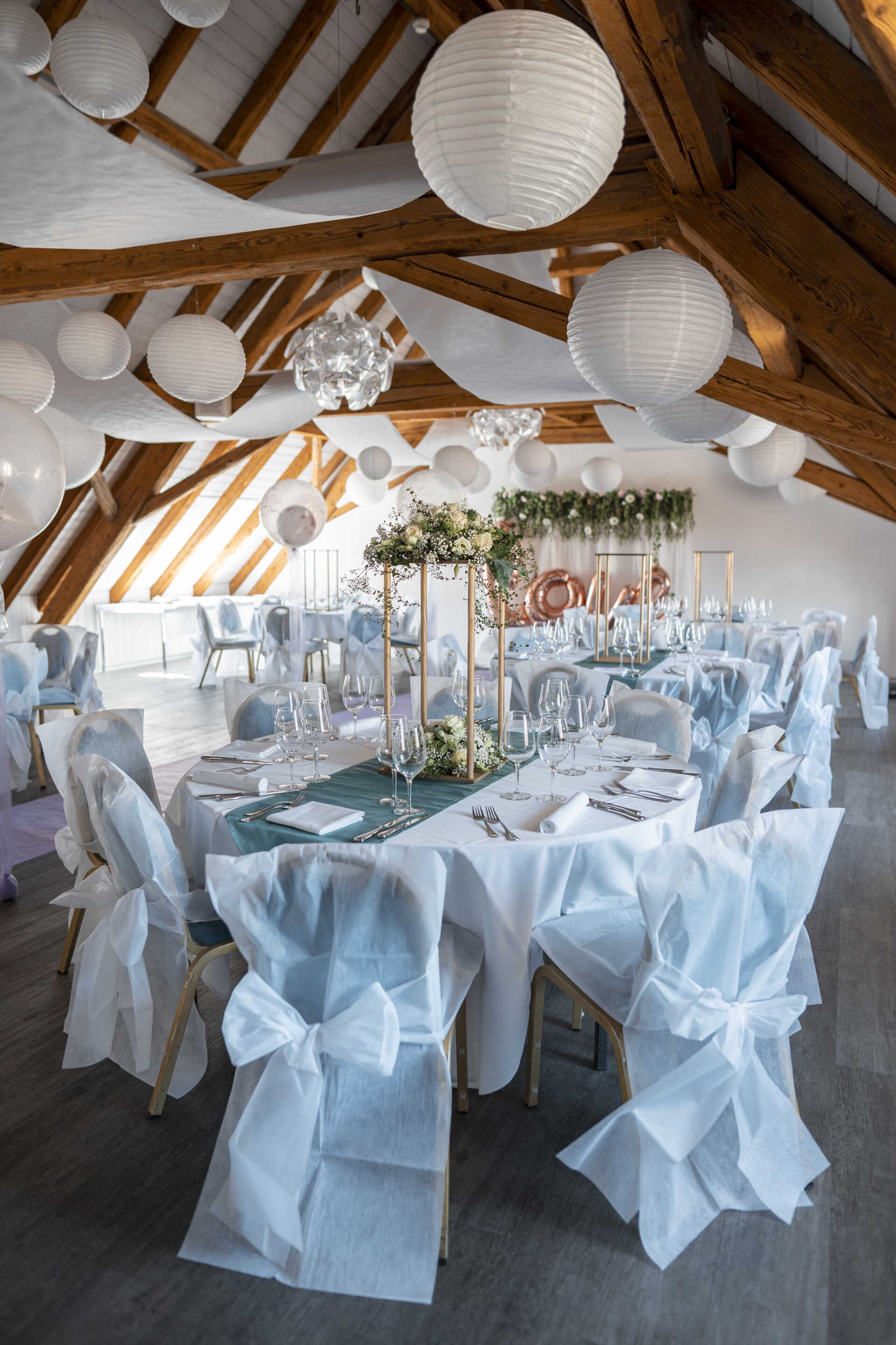 Salle de mariage richement décorée Swiss Hotel la Couronne