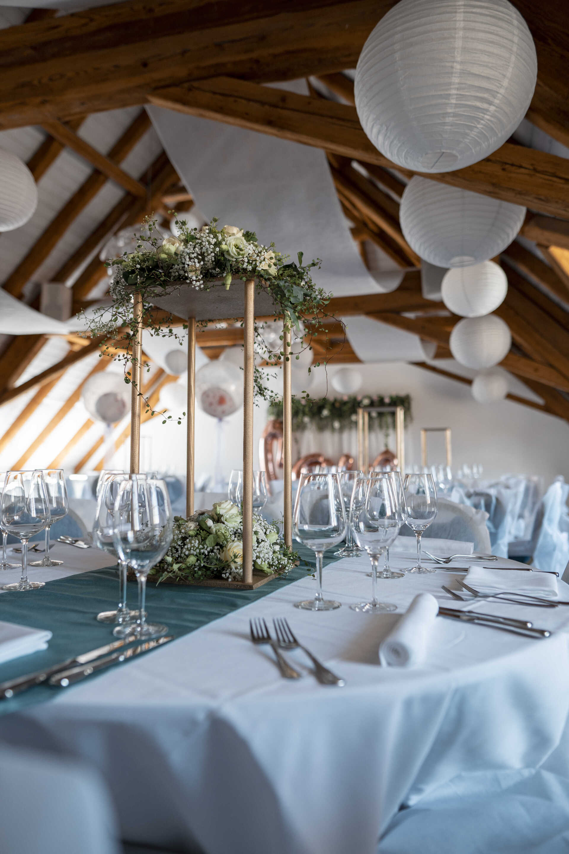 Salle de mariage richement décorée Swiss Hotel la Couronne à Avenches