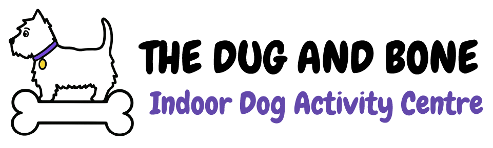 The logo for the dug and bone indoor dog activity centre