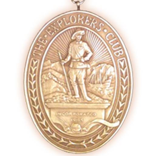 gold medal for 2017 Explorers club citation of merit