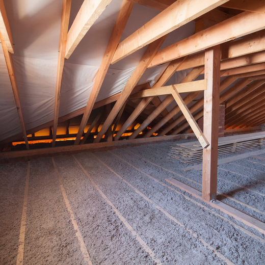 attic with insulation exposed